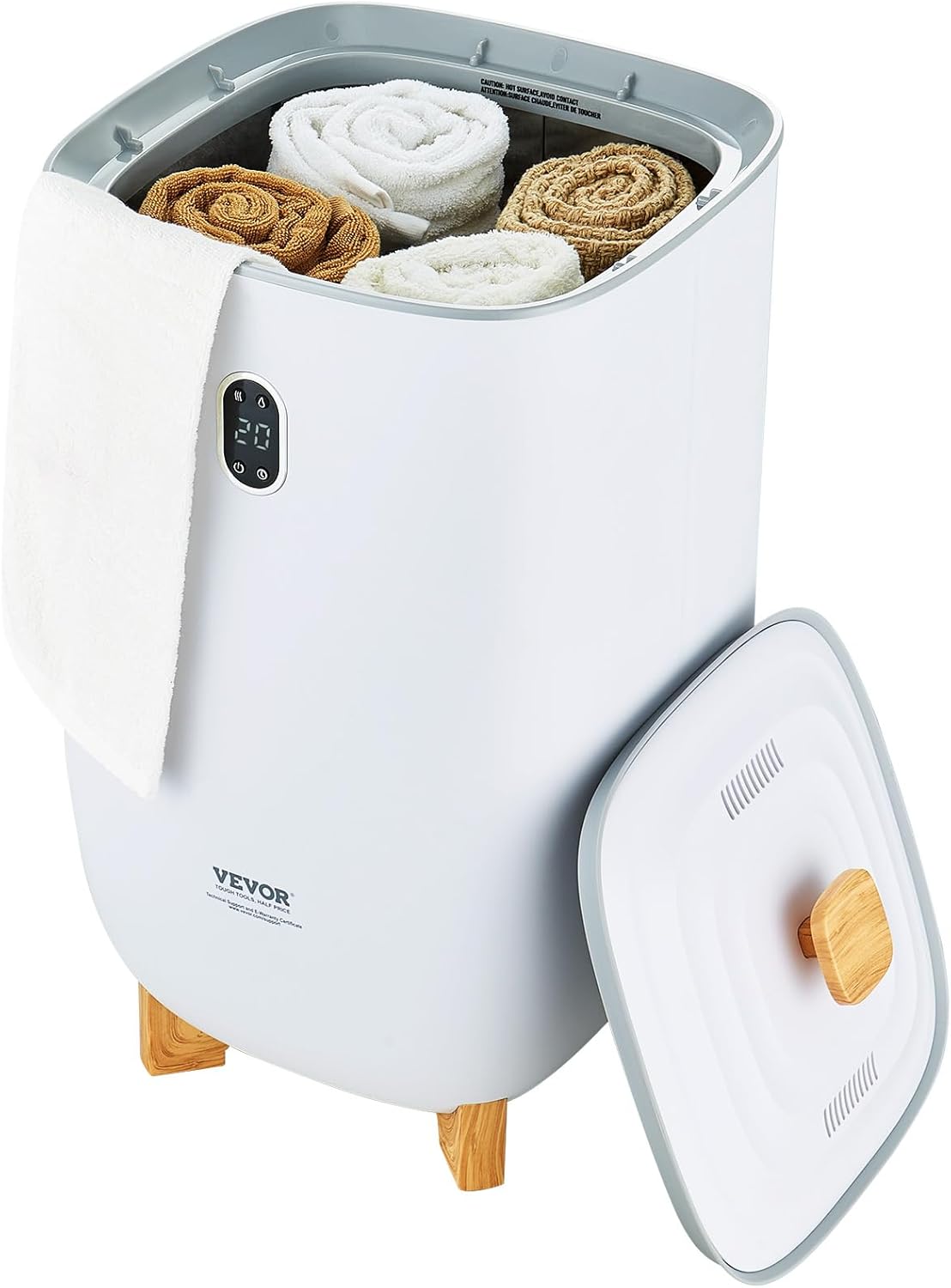 VEVOR 35L Towel Warmer with 4 Drying Modes and LED Display