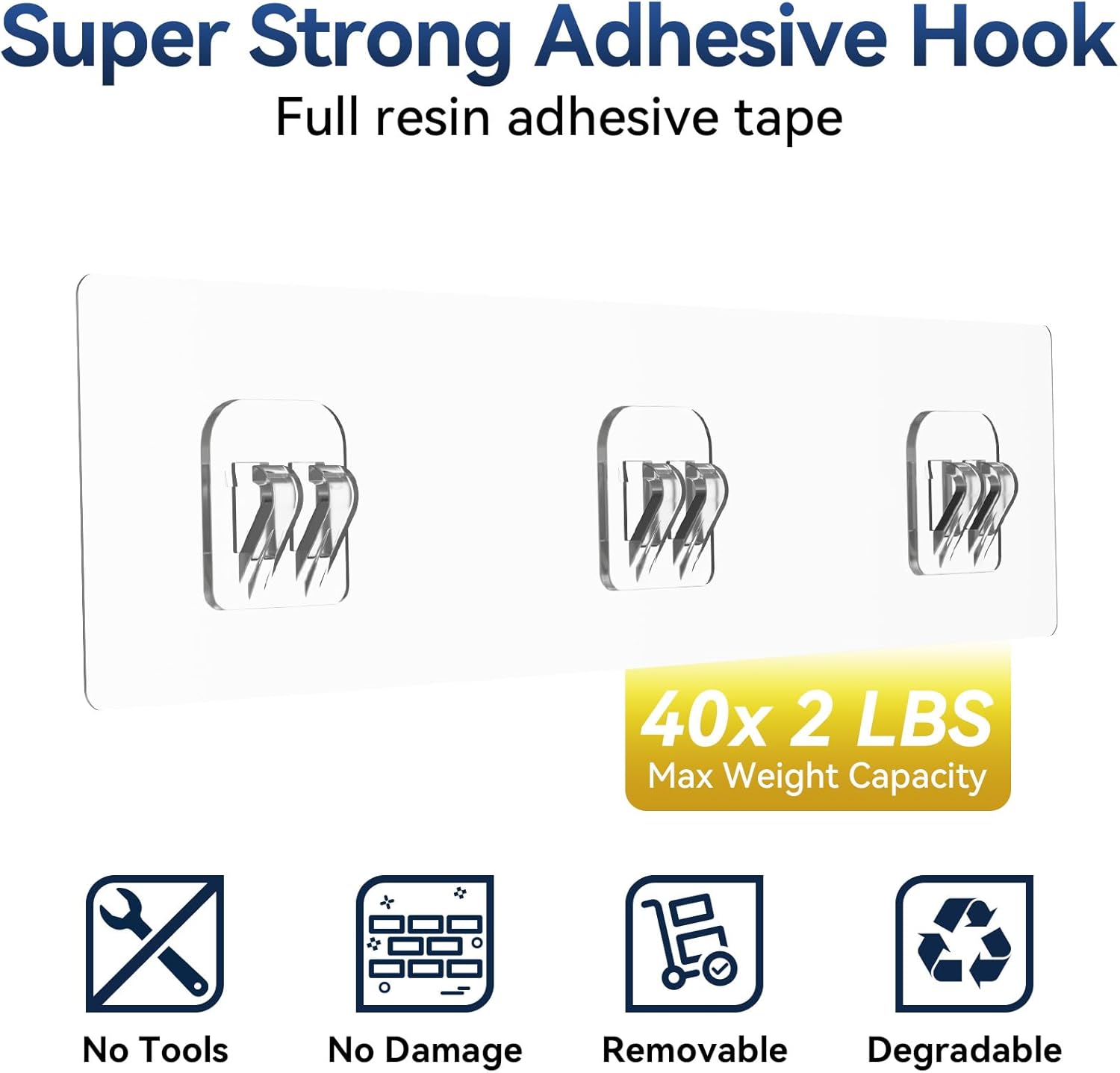 YASONIC 2 Pack Shower Caddy with Removable Hooks