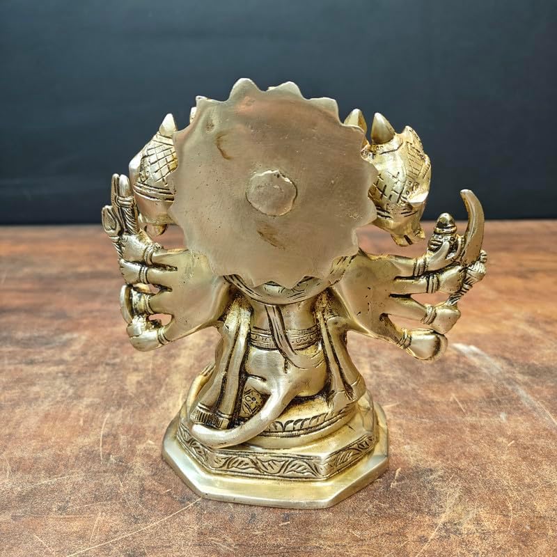 Statuestudio Panchmukhi Hanuman Statue 7 Inch Brass