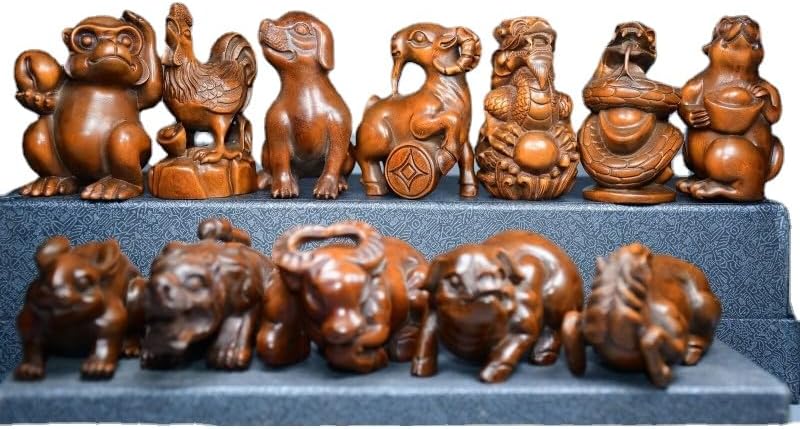 LimpaC Collection Boxwood Zodiac Animal Statues Set