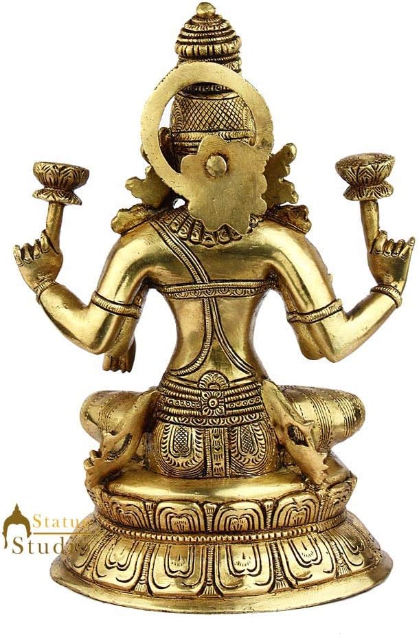 Statuestudio Laxmi Brass Idol Showpiece Gift