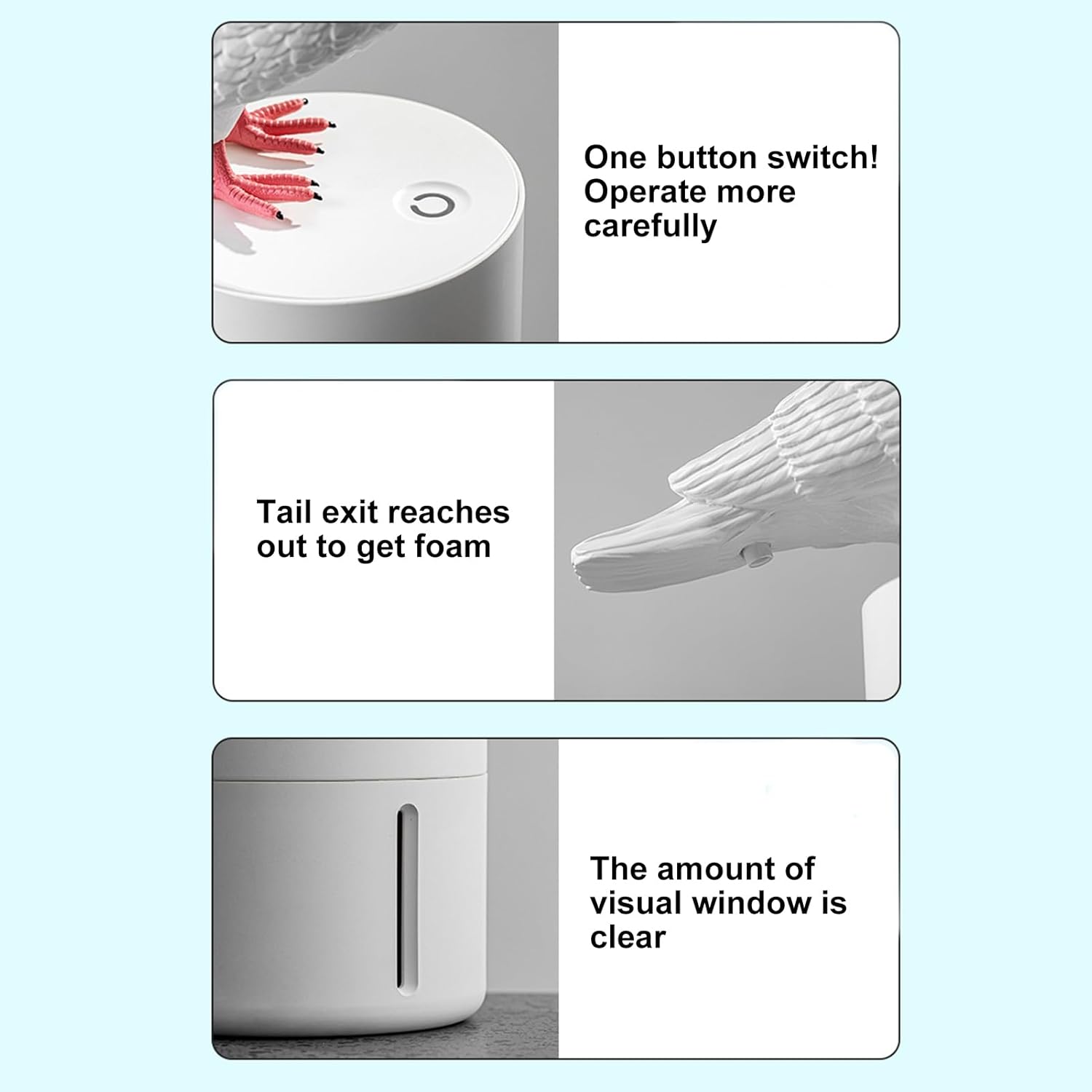 Charming Pigeon Soap Dispenser Touchless Foaming 400ml