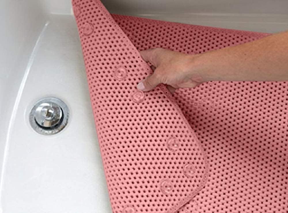 Deluxe Non Slip Bathtub Mat with Suction Cups - Pink