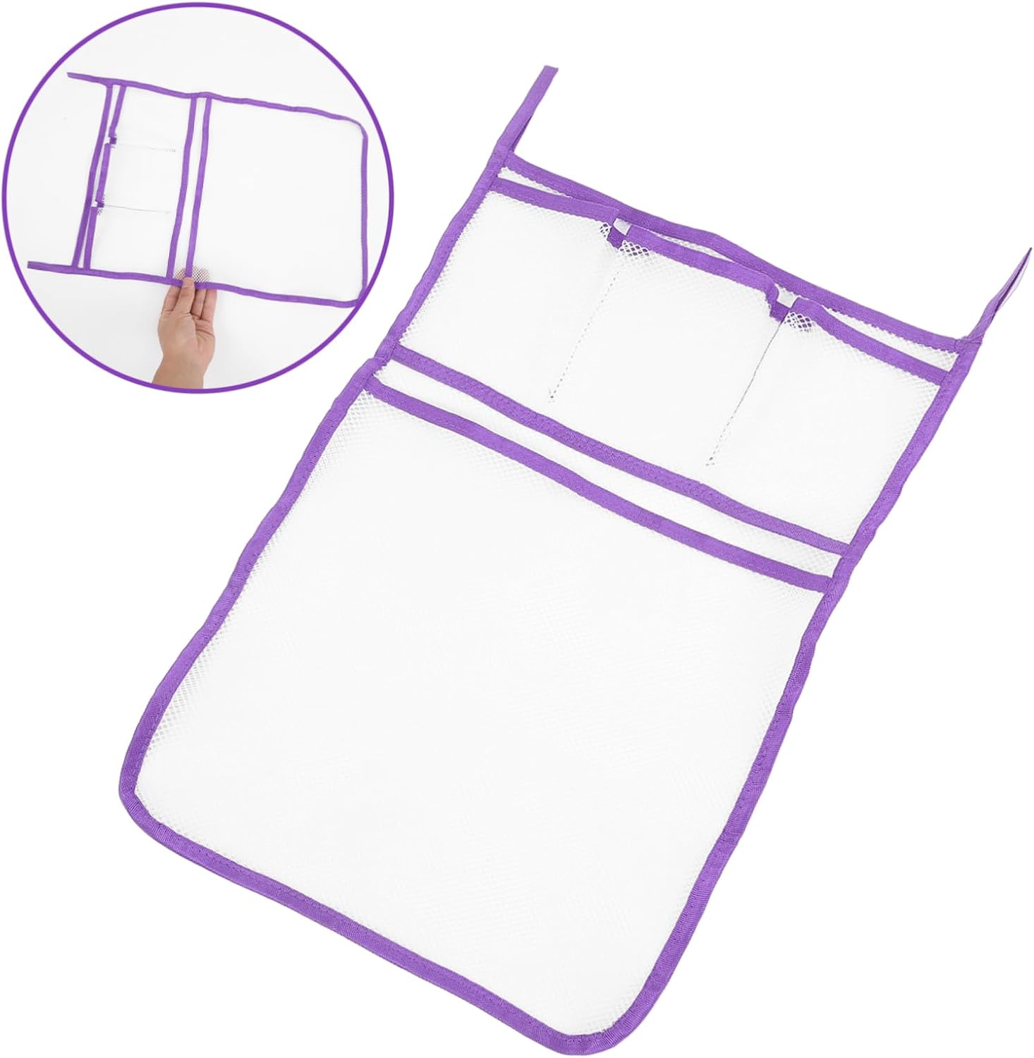 Mobestech Hanging Shower Organizer Mesh Bag for Bath Supplies