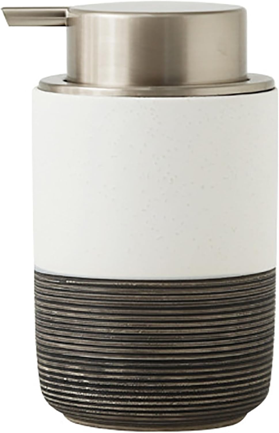 Ceramic Foaming Hand Soap Dispenser with Easy-to-Press Pump White