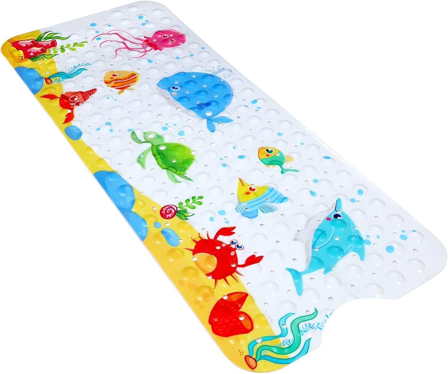 Secopad Baby Bath Mat with Suction Cups and Drain Holes