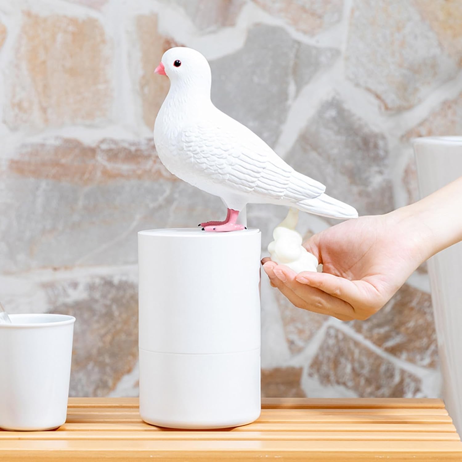Pigeon Shaped Foaming Soap Dispenser Touchless 400ml Rechargeable