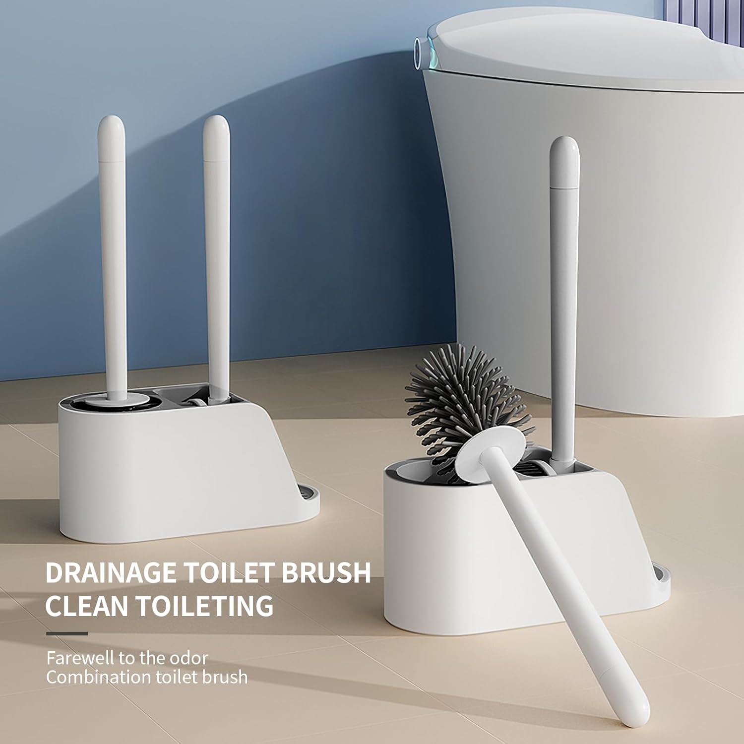 JIEKEDANLIN Toilet Brush Set with Holder