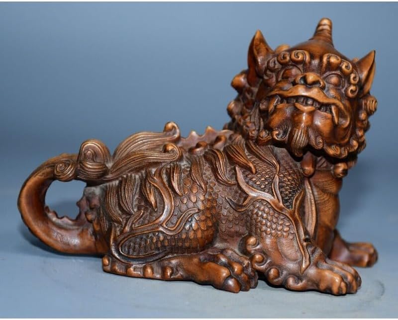 LimpaC Collection Mini Boxwood Lion Foo Dog Statues