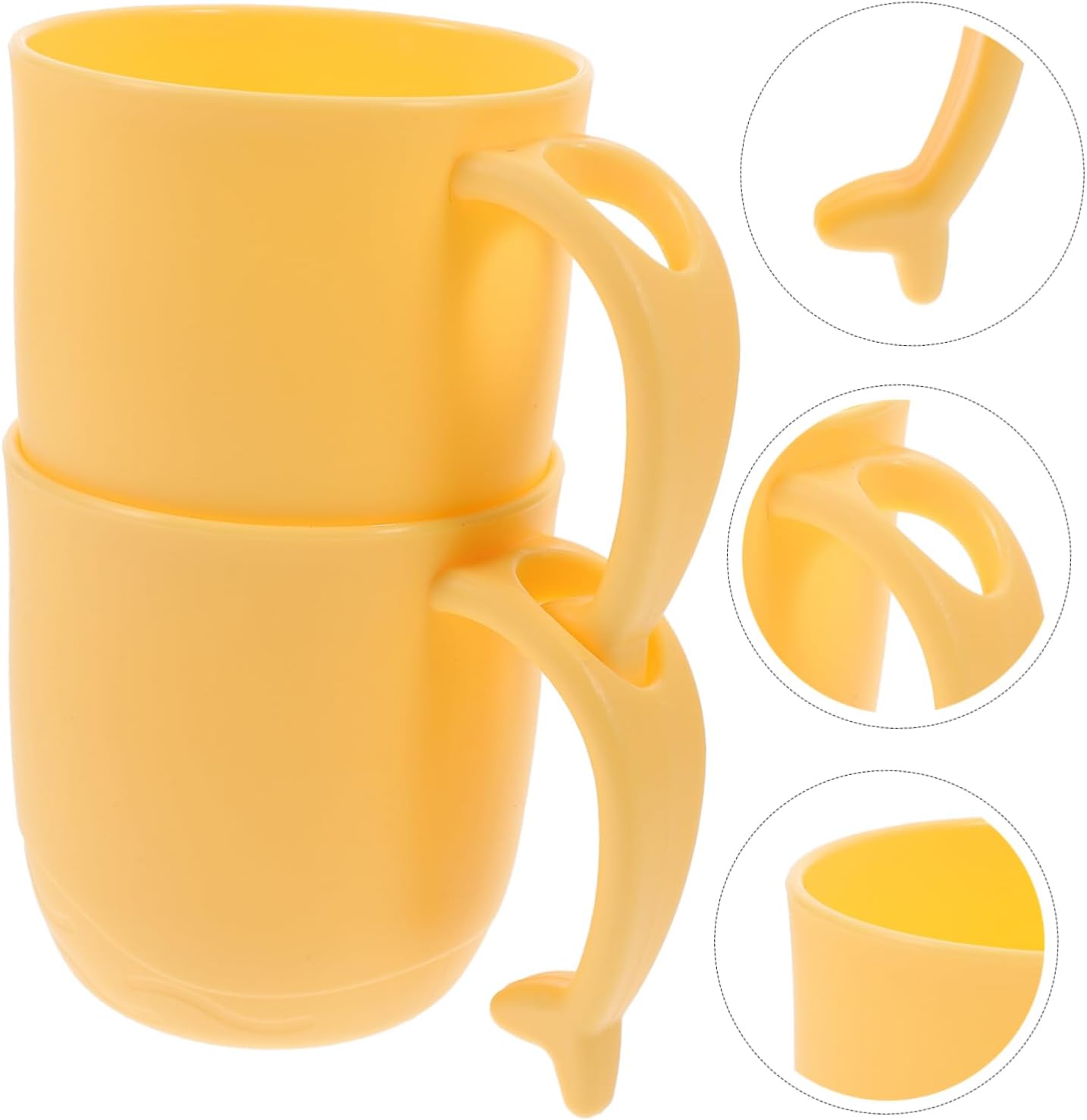 Cabilock 2pcs Dolphin Tail Toothbrush Cups 1