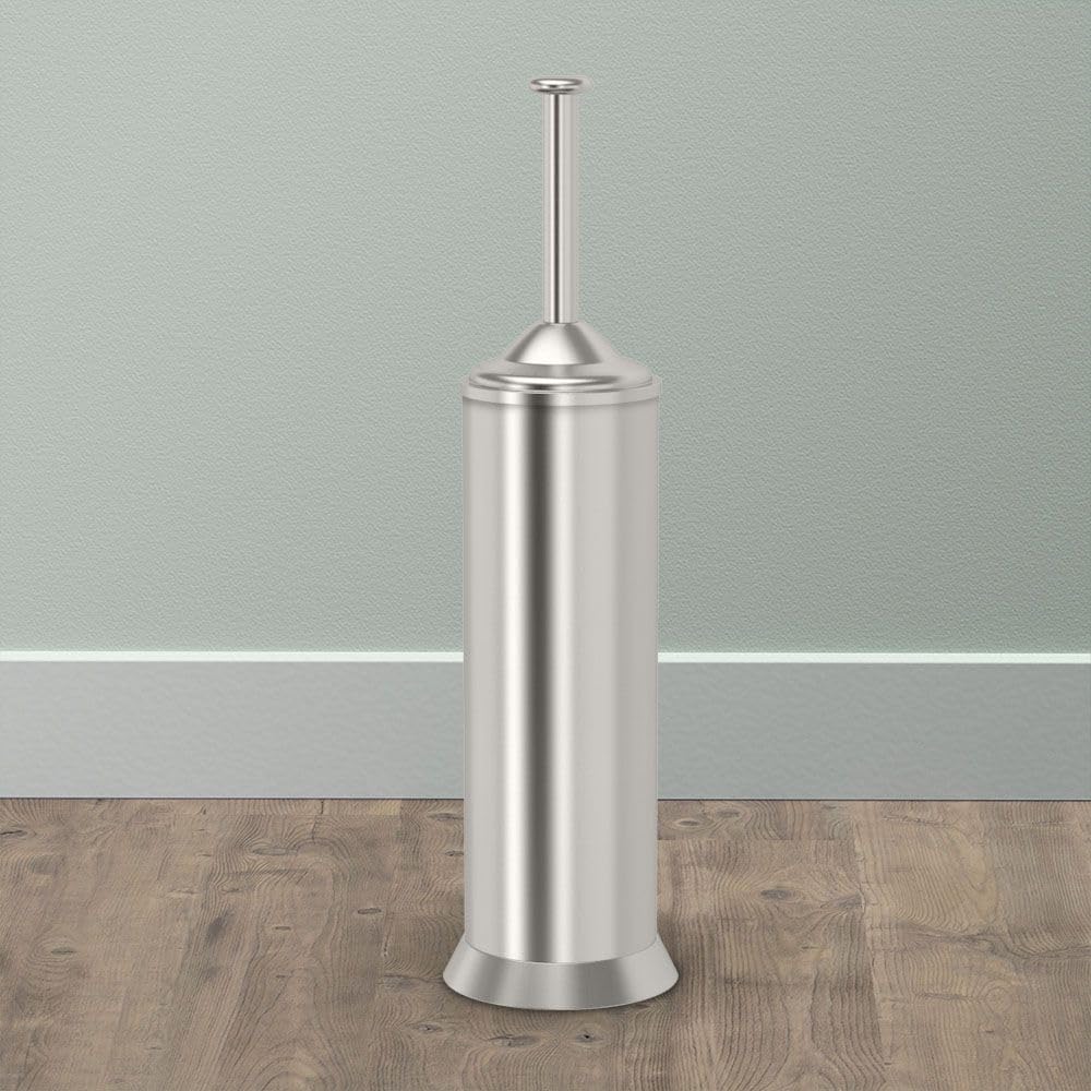 Gatco 1485 Toilet Brush with Canister Satin Nickel