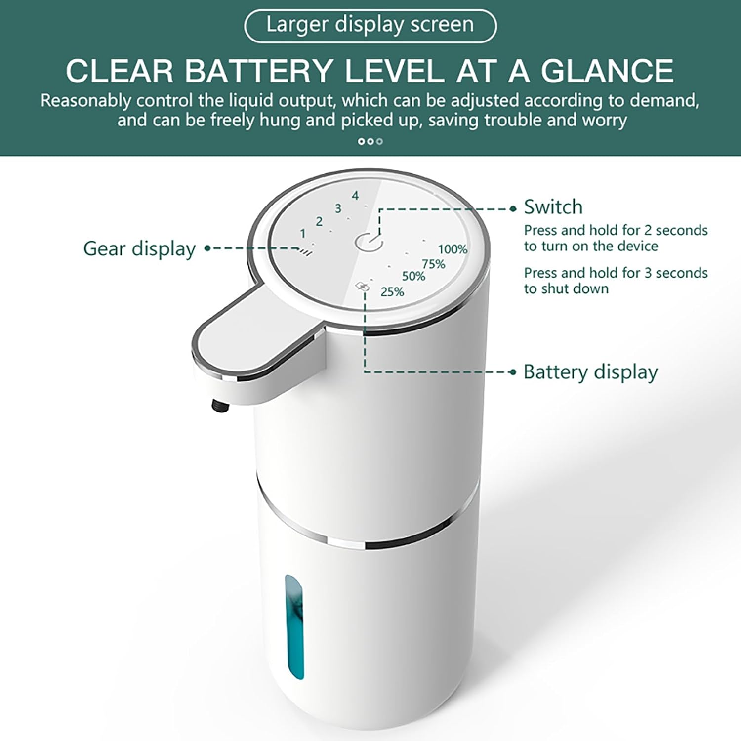 YEWENI USB Rechargeable Touchless Soap Dispenser 1