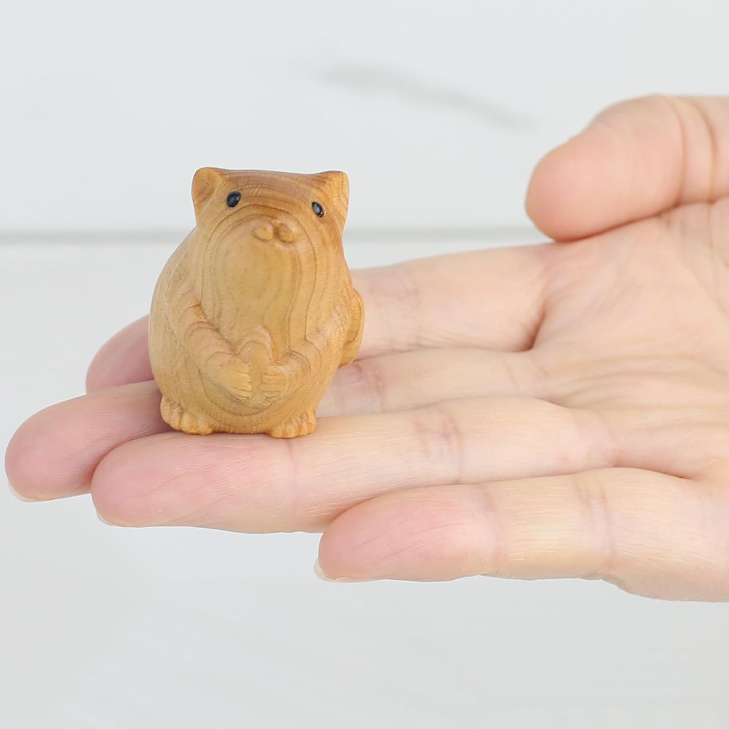 Cute Miniature Wooden Mouse Statue - 12 Zodiac Collection