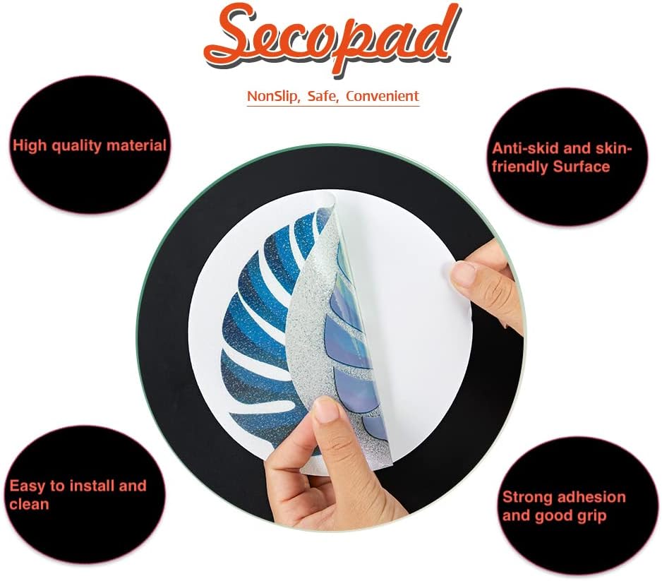 Secopad Non-Slip Bathtub Stickers 10PCS Leaf Decals
