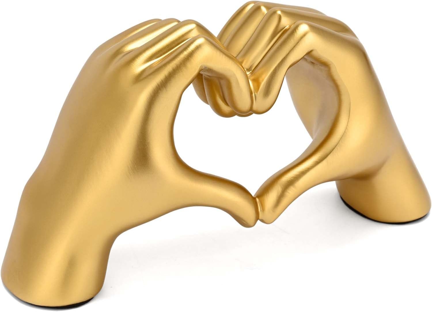 Heart Hands Sculpture Gold Resin Home Decor 1