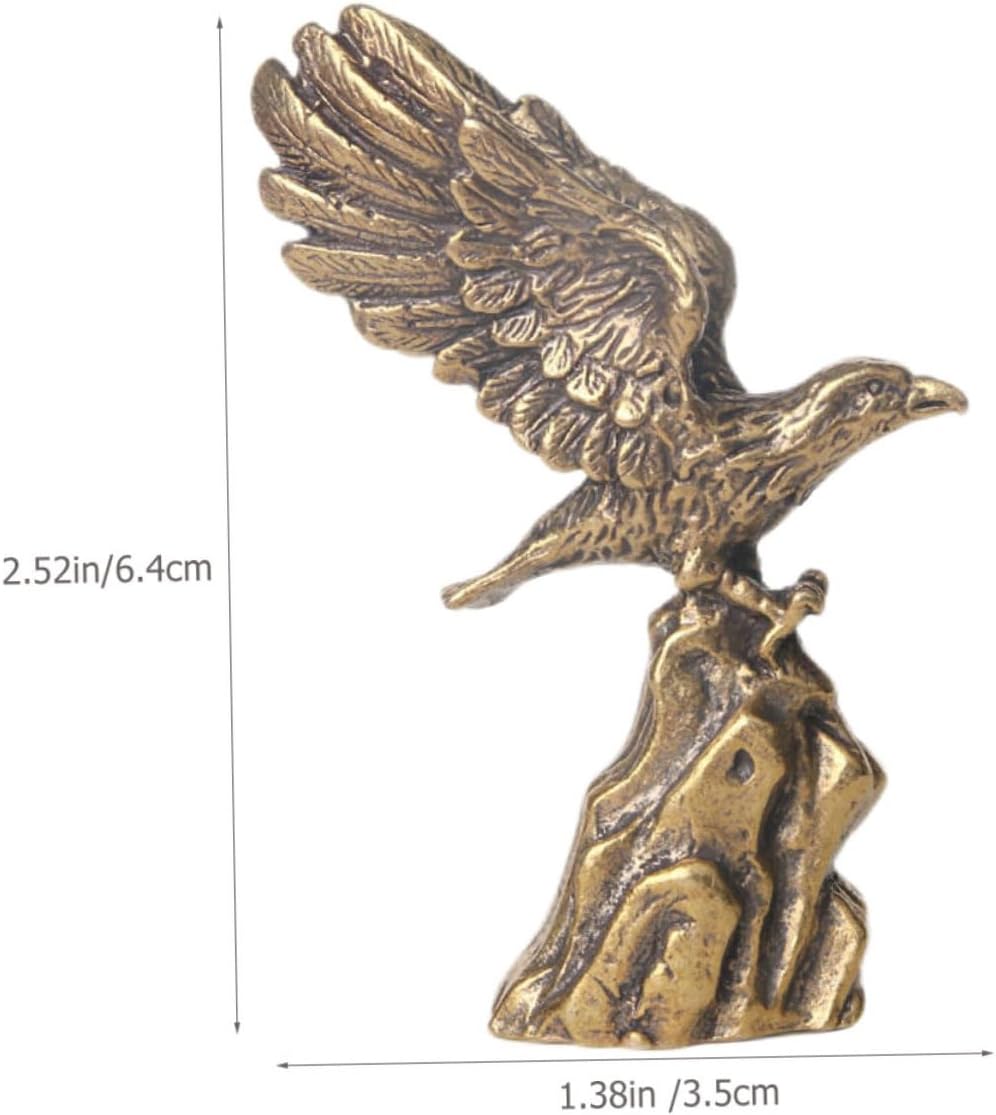 Brass Eagle Statue for Home and Office Decor