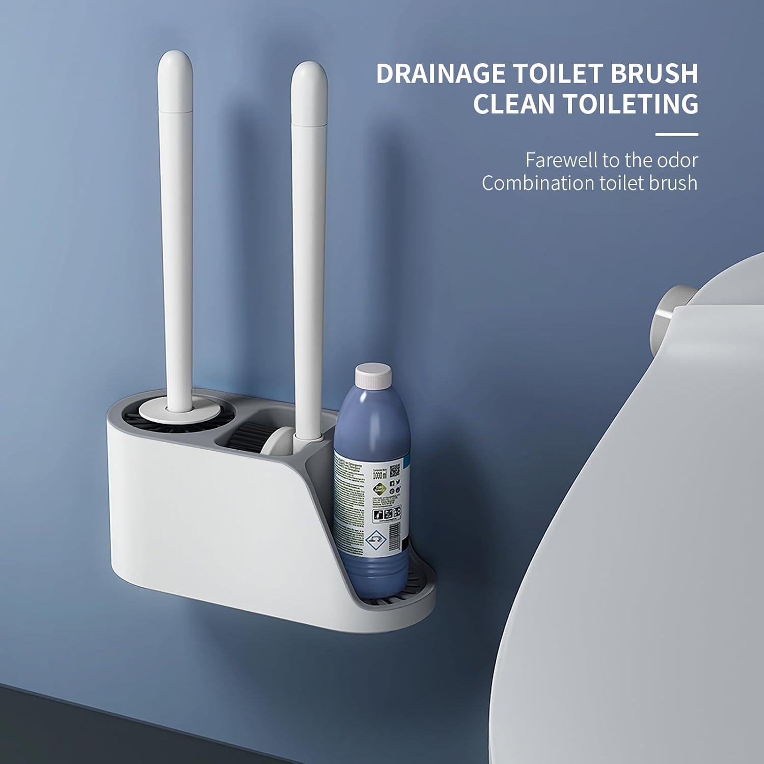 JIEKEDANLIN Toilet Brush Set with Holder