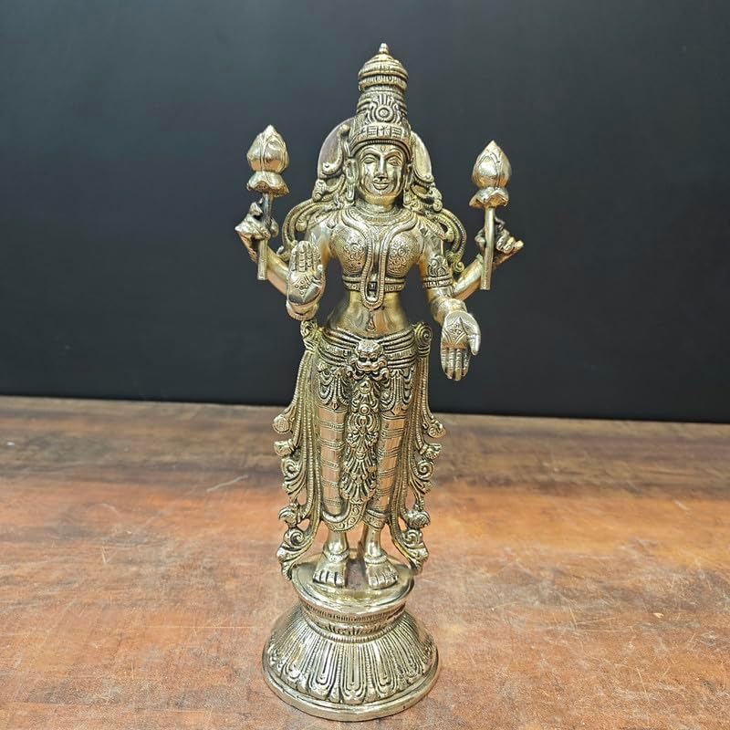 Statuestudio Laxmi Idol 12 Inch Brass Statue