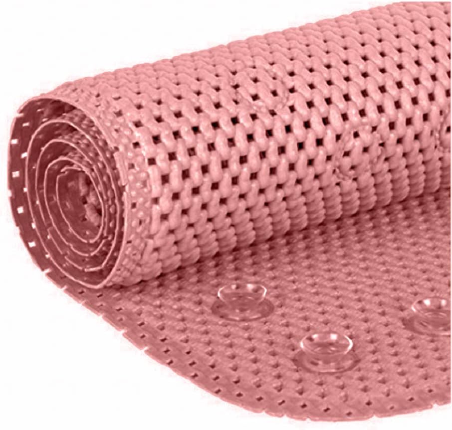 Deluxe Non Slip Bathtub Mat with Suction Cups - Pink