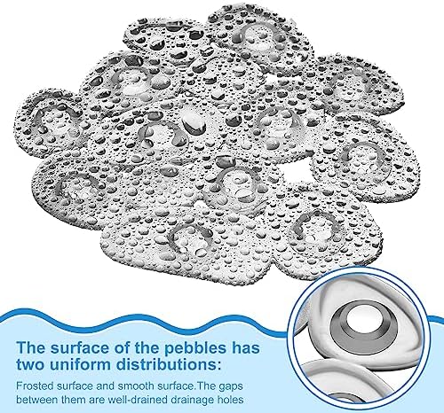 Riakrum Non-Slip Bath Treads with Suction Cups - 12 Count Set Gray