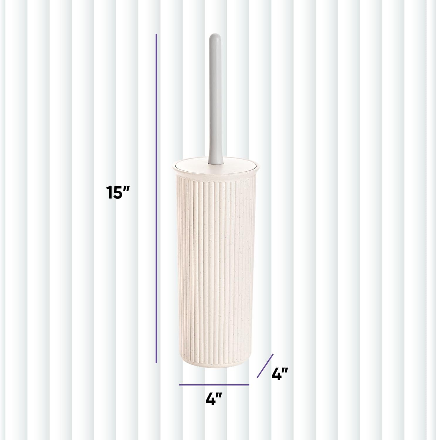 Superio Eco-Friendly Toilet Bowl Brush with Holder Set
