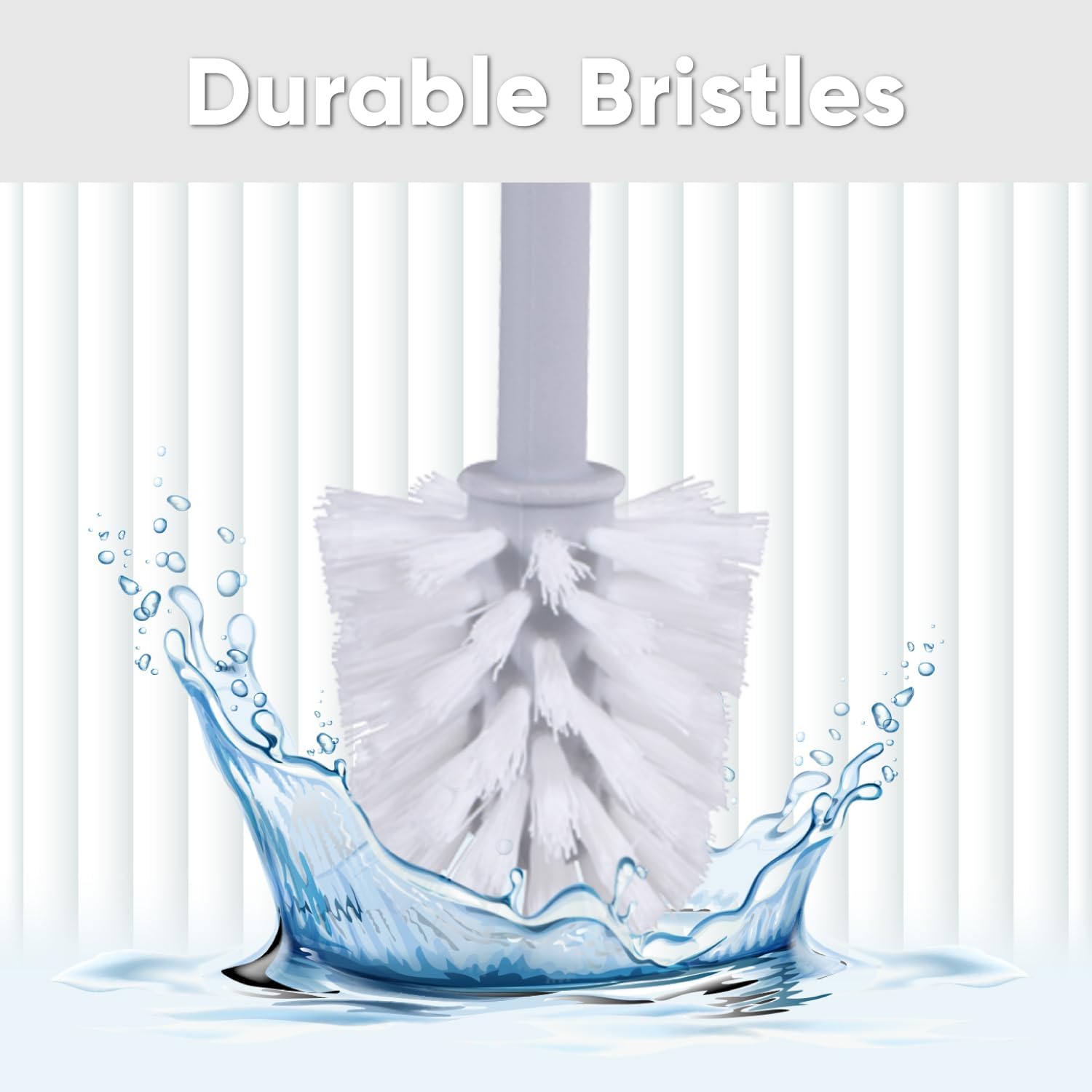 Superio Decorative Toilet Brush Set with Holder Blue