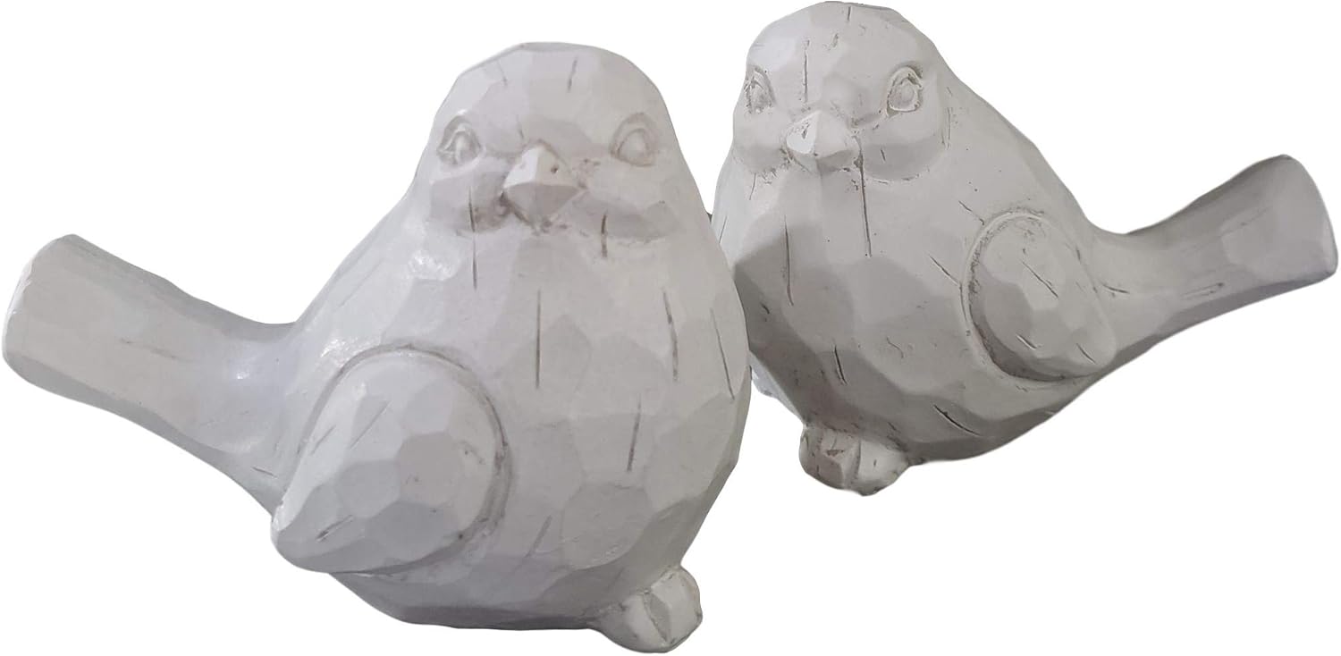 Birch Bliss Chubby White Birds - Set of 2
