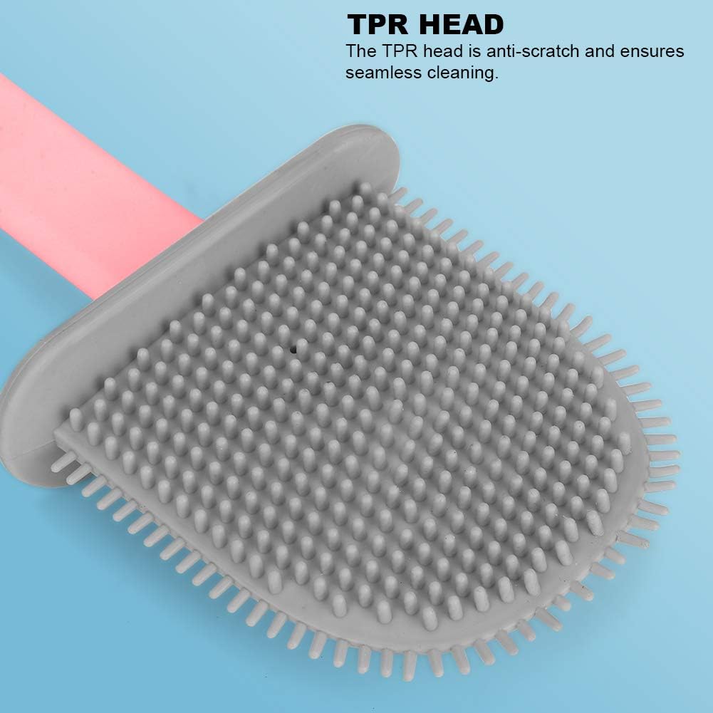 Agatige Toilet Brush with Holder 140x39x17in Pink