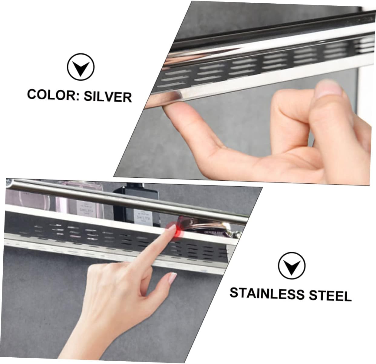Cabilock Stainless Steel Storage Rack Over Toilet No Drilling 1