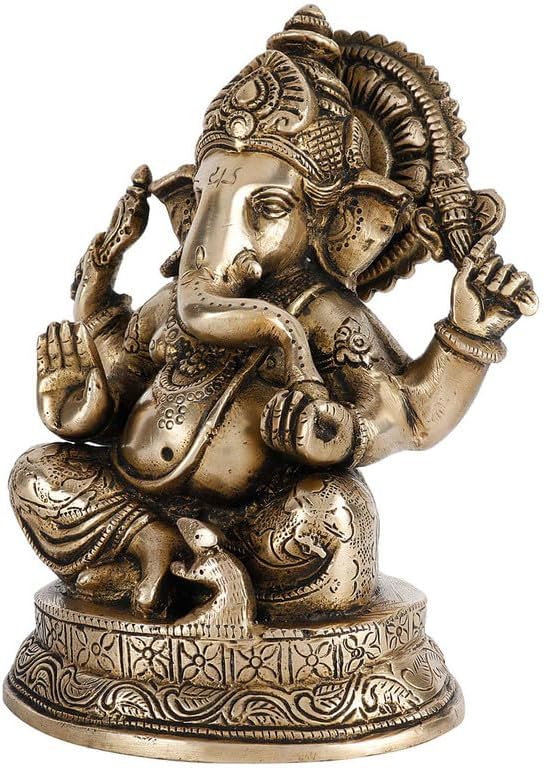 Statuestudio Handmade Ganesha Brass Statue