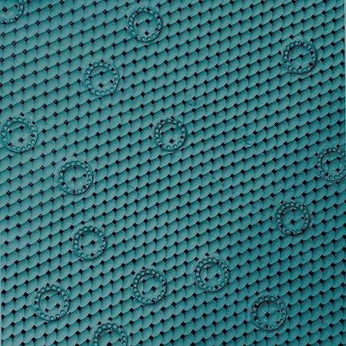 Zahari Home Anti-Slip Tub Mat with Suction Cups - Teal 17x36 1