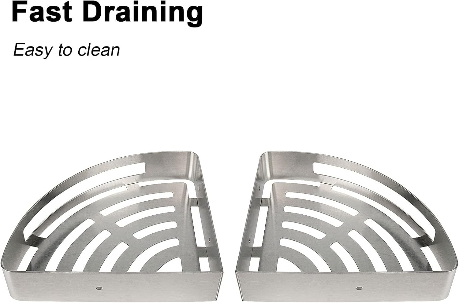 NearMoon 2 Pack Shower Caddy No Drill 304 Stainless Steel