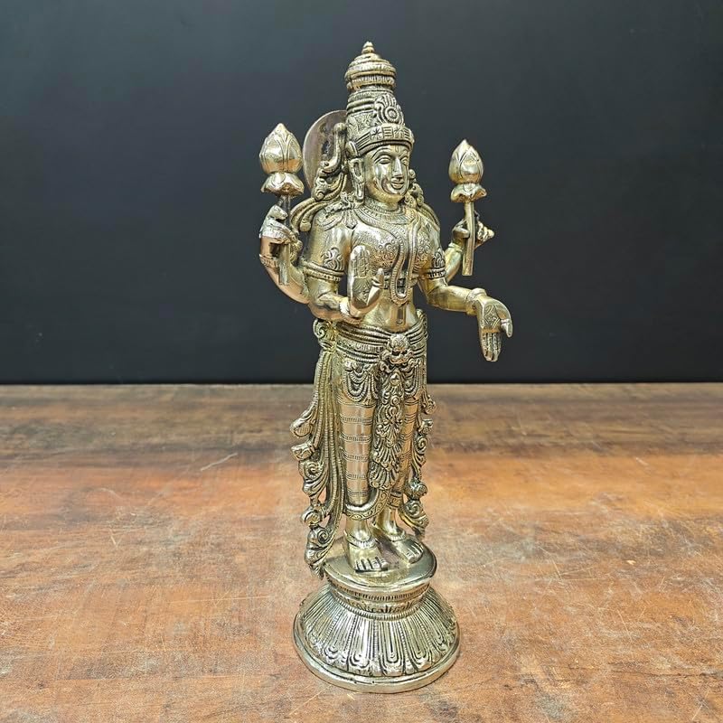 Statuestudio Laxmi Idol 12 Inch Brass Statue