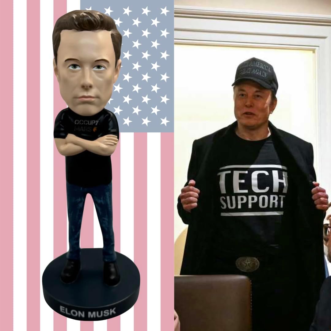 Elon Musk Bobblehead - 8 Inches Tall Premium Polyresin Collectible Statue