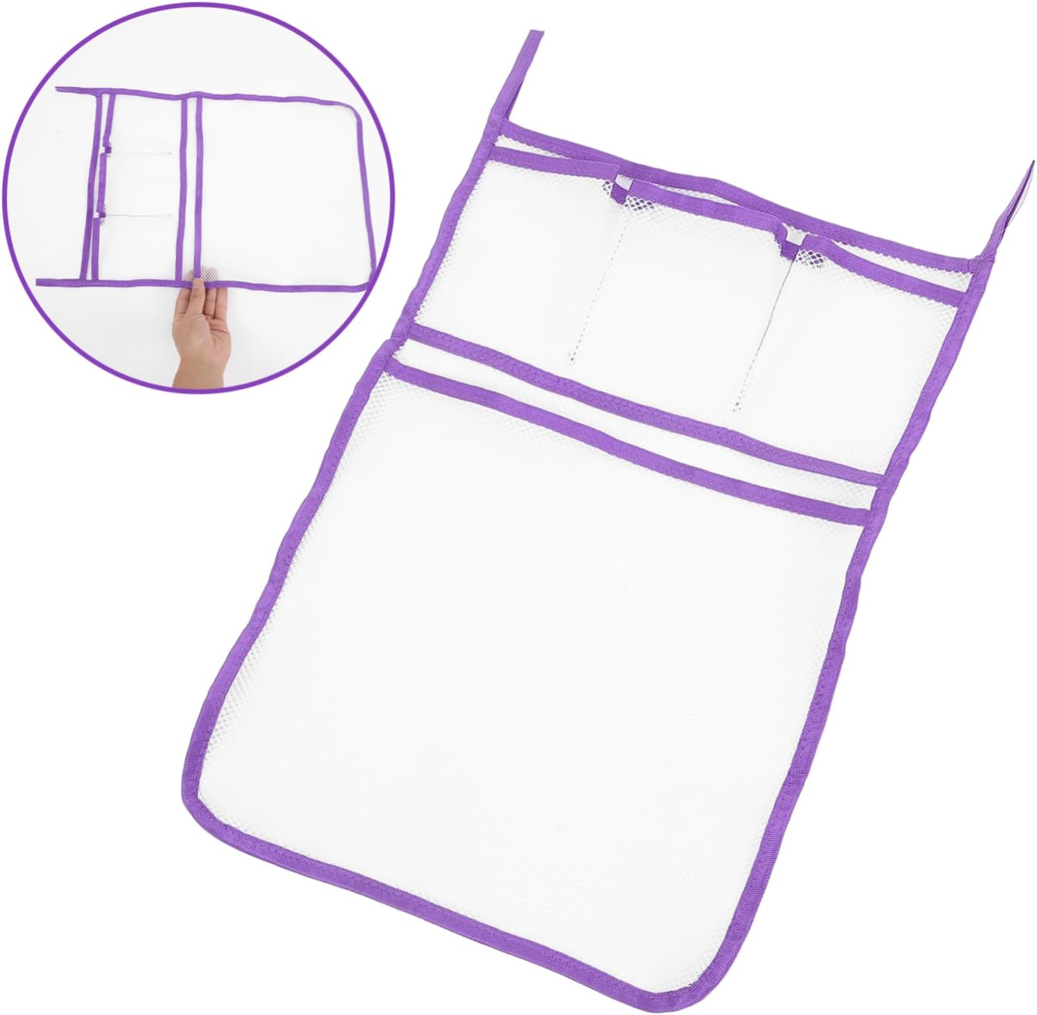 BRIGHTFUFU Bathroom Corner Organizer Mesh Pouch