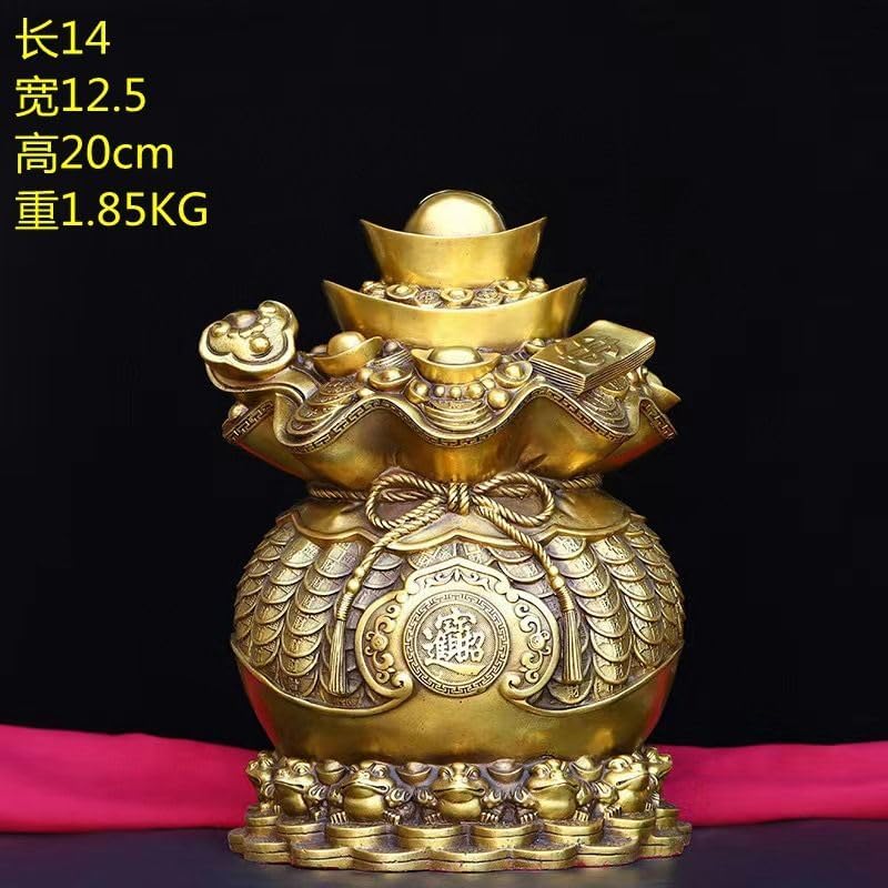 Feng Shui Golden Treasure Basin Figurine for Wealth and Prosperity