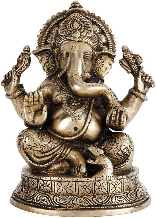 Statuestudio Handmade Ganesha Brass Statue