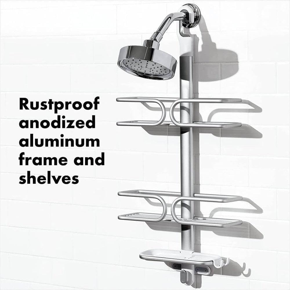 OXO Good Grips 3 Tier Shower Caddy with Razor Holder