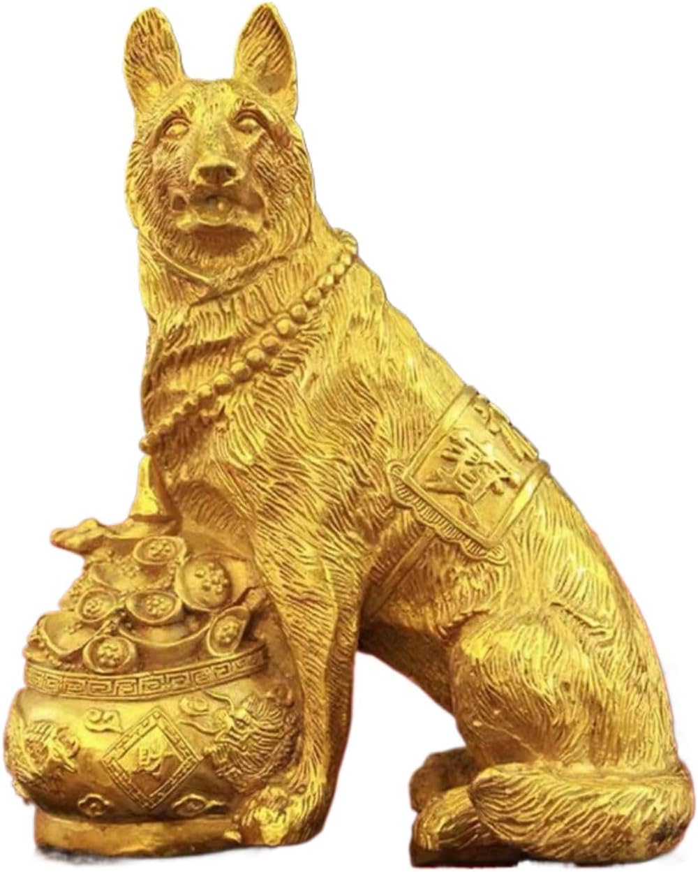 Ecqizer Feng Shui Lucky Dog Figurine Home Office Decoration