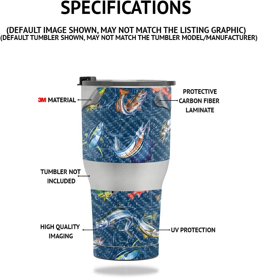 MightySkins Carbon Fiber Skin for Stanley The Quencher H20 30 Oz Tumbler