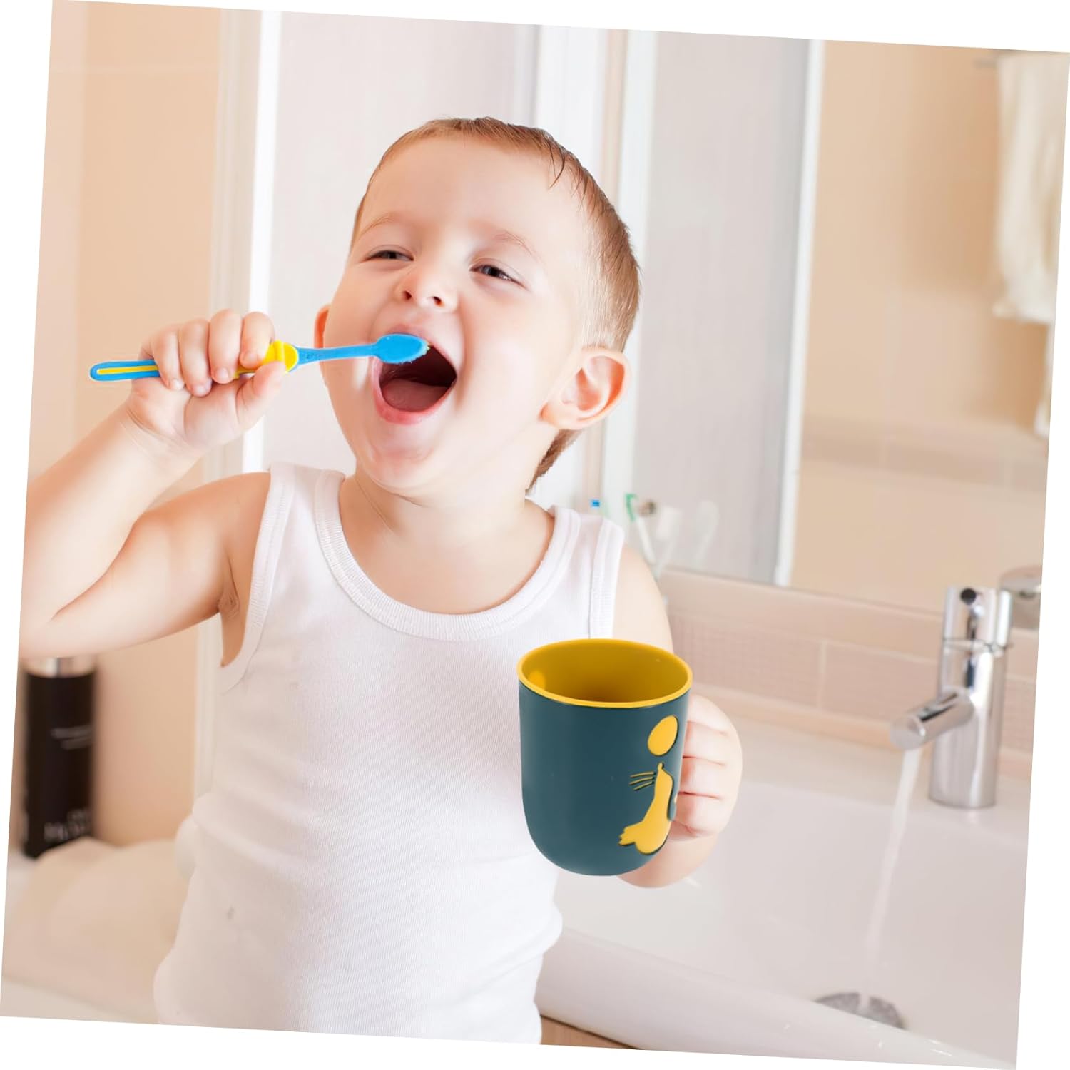 Adorable dolphin toothbrush cup travel mug for kids