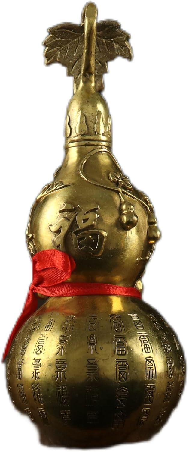 Usoway Copper Happiness Gourd Figurine Ornament