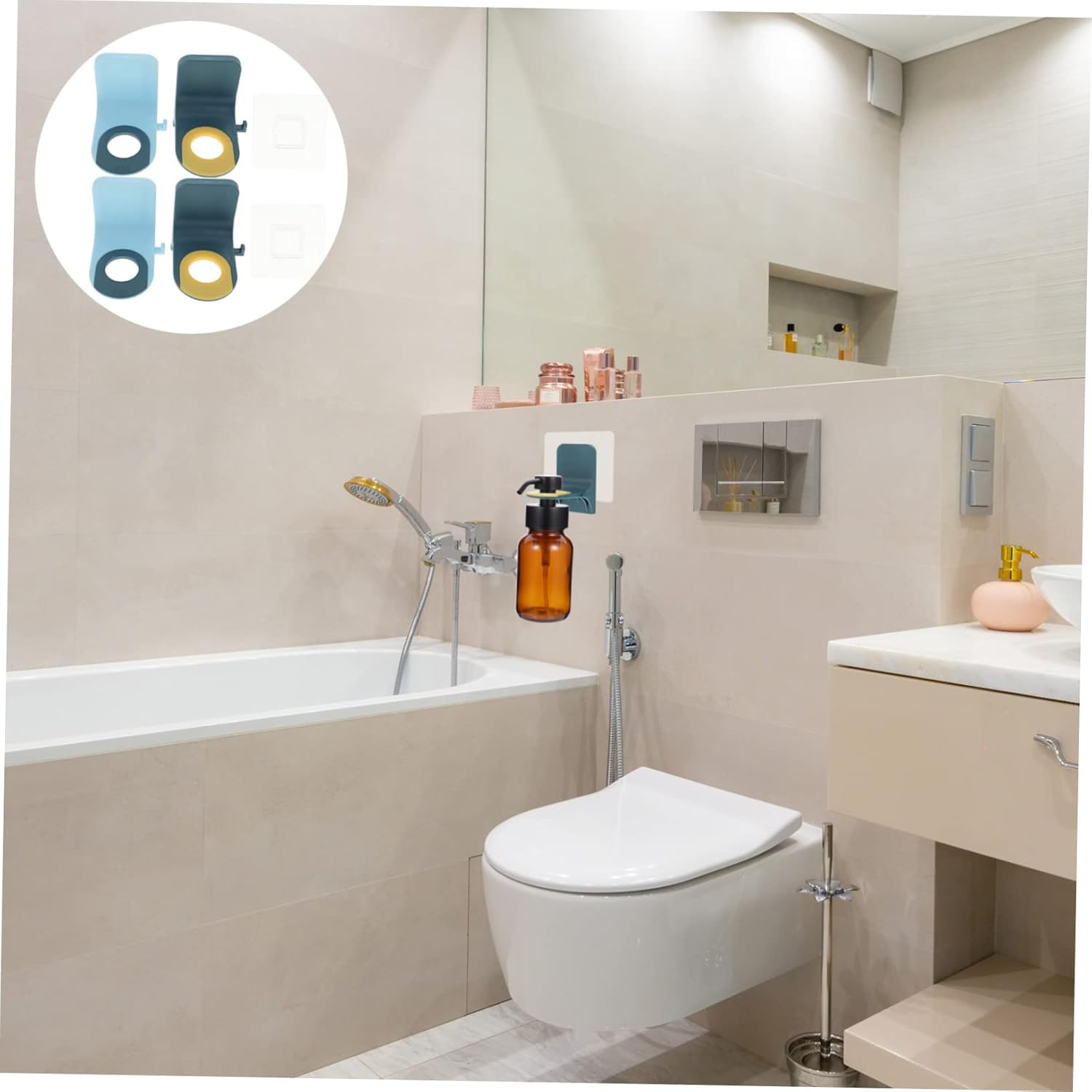 RORPOIR Shower Bottle Holder Sturdy Wall Mount