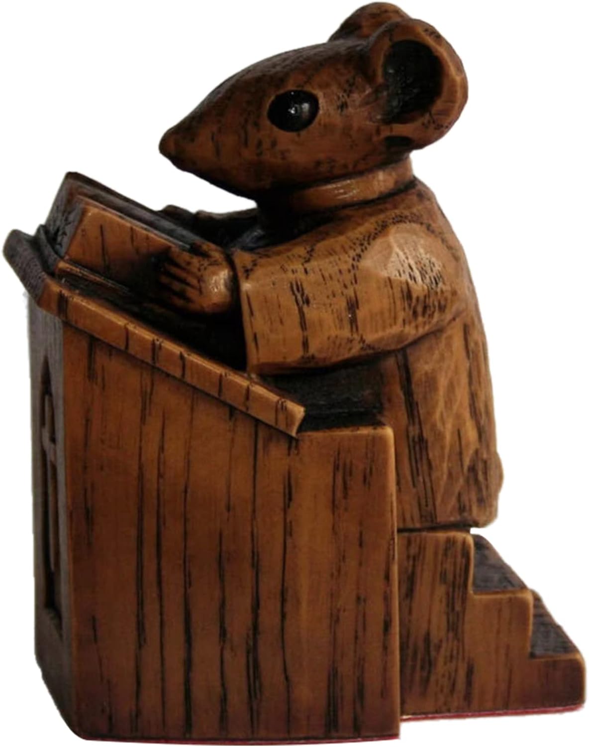 GAIBIJA Yuhoo Church Mouse Statue 10 Inch Wooden Sculpture