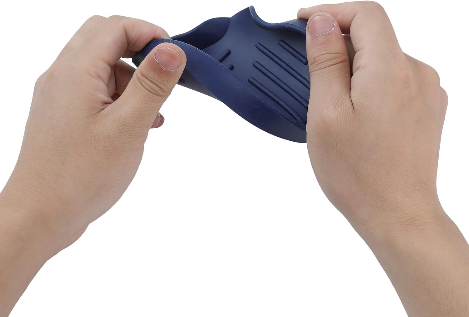 MicoYang Silicone Soap Dish with Drain Spout - Navy Blue 49x32