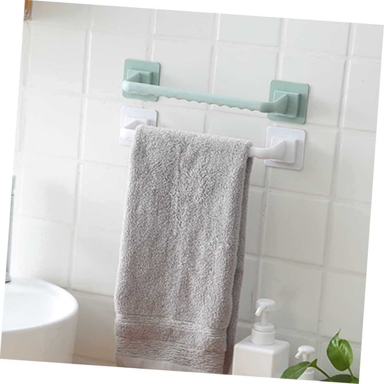 Wakauto Long Style Plastic Towel Rack for Bathroom