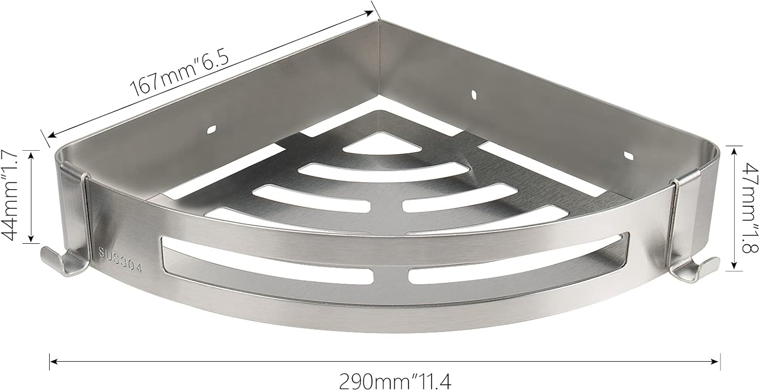 NearMoon 2 Pack Shower Caddy No Drill 304 Stainless Steel