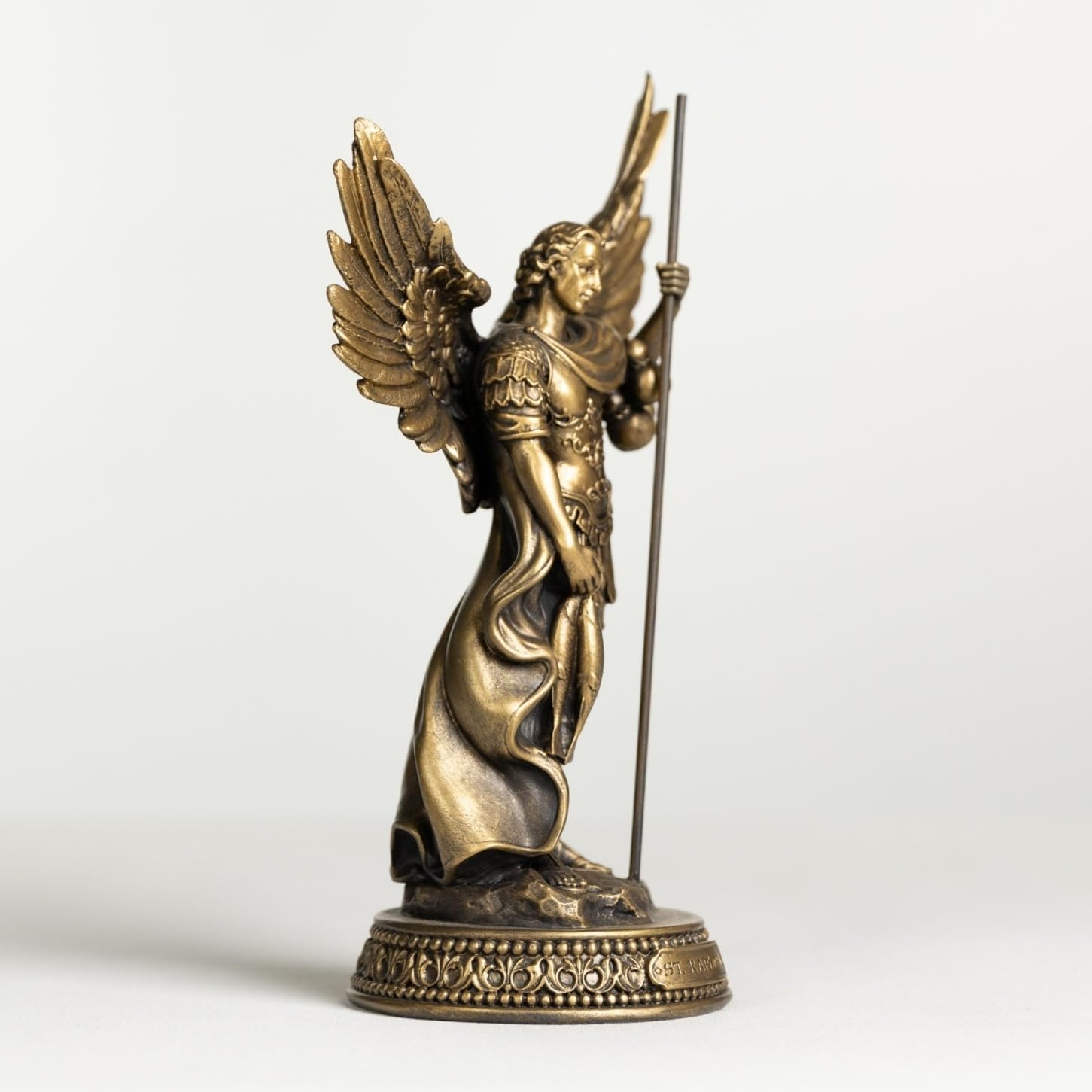 102 Inch Saint Raphael Bronze Statue with Name Plate