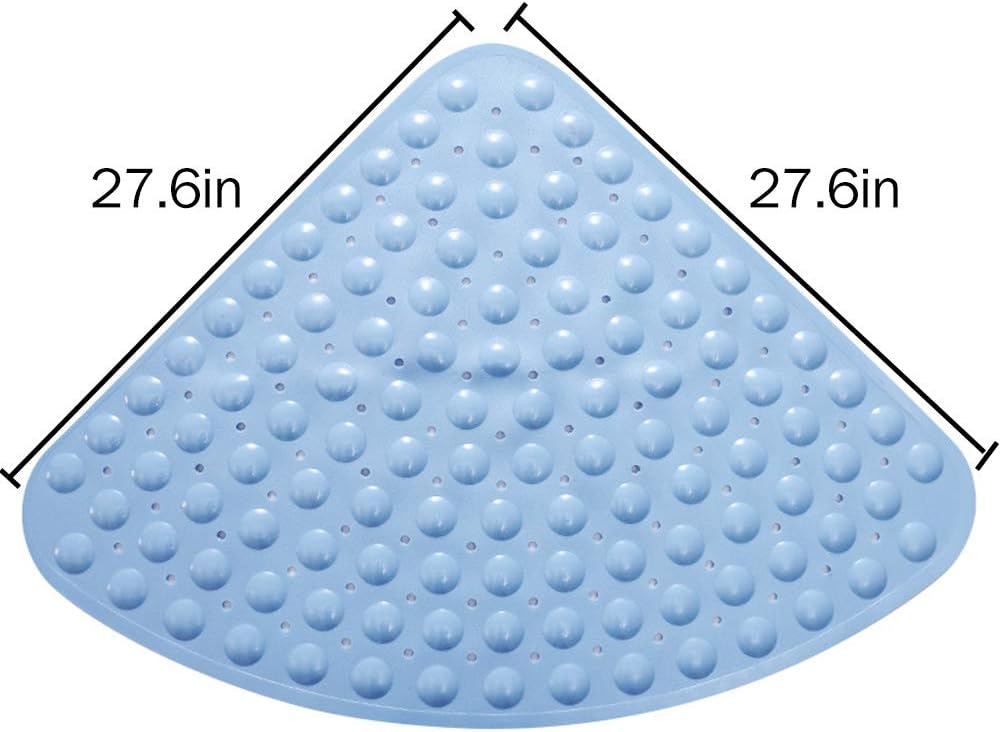 Eanpet Non-Slip Bath Mat - Grey Triangle 28x28 Inch 1