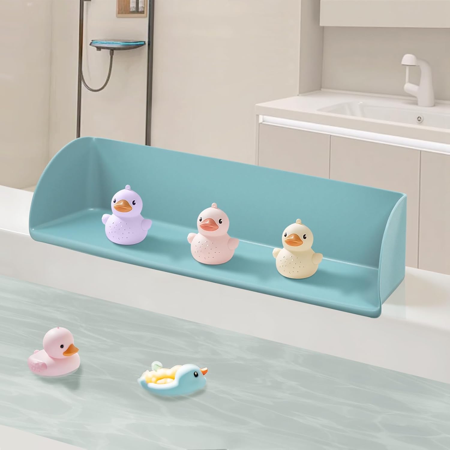 WaterLuu Silicone Splash Guard with Suction Cups Green